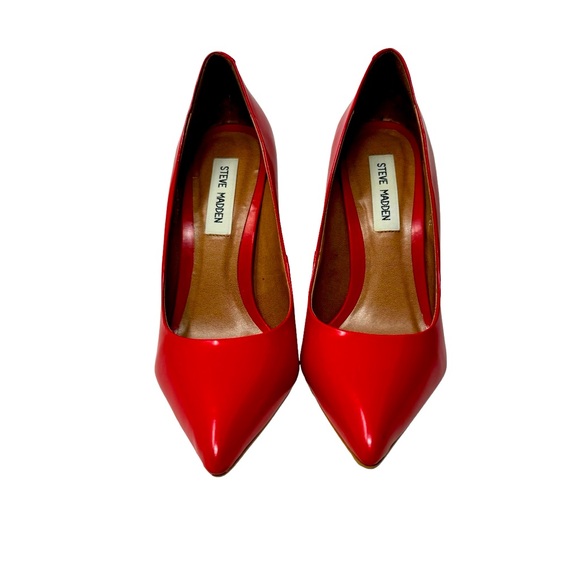 Steve Madden Red Pointed Toe Stiletto Heels - Picture 6 of 8